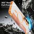 Samsung Galaxy S26+ Stilig magnetisk flipp-deksel med RFID-kortspor - oransje