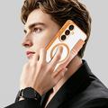 Samsung Galaxy S26+ Stilig magnetisk flipp-deksel med RFID-kortspor - oransje