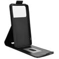 Samsung Galaxy S27 Pro vertikalt flip-etui med stativ - svart