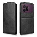 Samsung Galaxy S27 Pro vertikalt flip-etui med stativ - svart