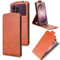 Samsung Galaxy S27 Pro vertikalt flip-etui med stativ - Brun