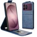 Samsung Galaxy S27 Pro vertikalt flip-etui med stativ - mørkeblå