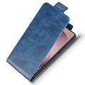 Samsung Galaxy S27 Pro vertikalt flip-etui med stativ - mørkeblå