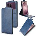 Samsung Galaxy S27 Pro vertikalt flip-etui med stativ - mørkeblå