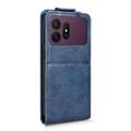 Samsung Galaxy S27 Pro vertikalt flip-etui med stativ - mørkeblå