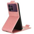 Samsung Galaxy S27 Pro vertikalt flip-etui med stativ - Roségull
