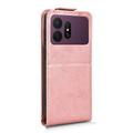 Samsung Galaxy S27 Pro vertikalt flip-etui med stativ - Roségull
