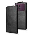 Samsung Galaxy S27 Ultra vertikalt flip-etui med stativ - svart