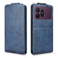 Samsung Galaxy S27 Ultra vertikalt flip-etui med stativ - mørkeblå