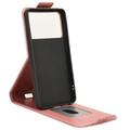 Samsung Galaxy S27 Ultra vertikalt flip-etui med stativ - Roségull