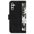 Samsung Galaxy S27+ Blomstret lommebokveske med kortspor - Svart