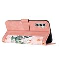 Samsung Galaxy S27+ Blomstret lommebokveske med kortspor - Rosa