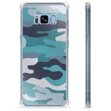 Samsung Galaxy S8+ Hybrid-deksel - Blå Kamuflasje