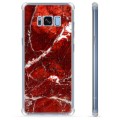 Samsung Galaxy S8+ Hybrid-deksel - Rød Marmor