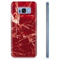 Samsung Galaxy S8+ TPU-deksel - Rød Marmor