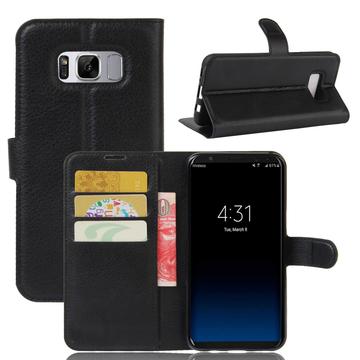 Samsung Galaxy S8+ Lommebok-deksel med Magnetisk Lukning - Svart