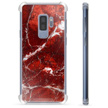 Samsung Galaxy S9+ Hybrid-deksel - Rød Marmor