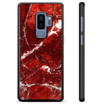 Samsung Galaxy S9+ Beskyttelsesdeksel - Rød Marmor