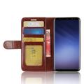 Samsung Galaxy S9 Lommebok-deksel med Magnetisk Lukning - Brun