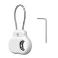 Samsung Galaxy SmartTag/SmartTag2 Silikonetui med tråd i rustfritt stål - Hvit