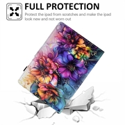Samsung Galaxy Tab A11/A9 Smart Folio-etui - Blomsterblomst