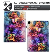 Samsung Galaxy Tab A11/A9 Smart Folio-etui - Blomsterblomst