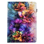 Samsung Galaxy Tab A11/A9 Smart Folio-etui - Blomsterblomst