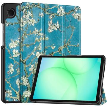 Samsung Galaxy Tab A11 Tri-Fold Series Smart Folio-etui - Hvite blomster