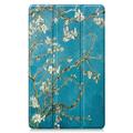 Samsung Galaxy Tab A11 Tri-Fold Series Smart Folio-etui - Hvite blomster
