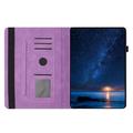 Samsung Galaxy Tab A11+/A9+ 360-graders roterende smartdeksel med kortspor - Lilla