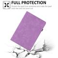 Samsung Galaxy Tab A11+/A9+ 360-graders roterende smartdeksel med kortspor - Lilla