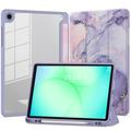 Samsung Galaxy Tab A11+/A9+ Tech-Protect SmartCase Pen Hybrid Tri-Fold Folio-etui - Violet Marble