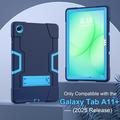 Samsung Galaxy Tab A11+ Robotstil Hybrid-etui med kickstand - marineblå