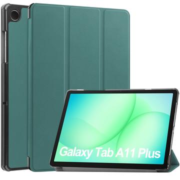 Samsung Galaxy Tab A11+ Tri-Fold Series Smart Folio-etui - svartgrønn