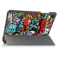 Samsung Galaxy Tab A11+ Tri-Fold Series Smart Folio-etui - Graffiti
