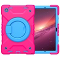 Samsung Galaxy Tab A8 10.5 (2021) Heavy Duty 360 Deksel med Håndrem - Varm Rosa / Blå