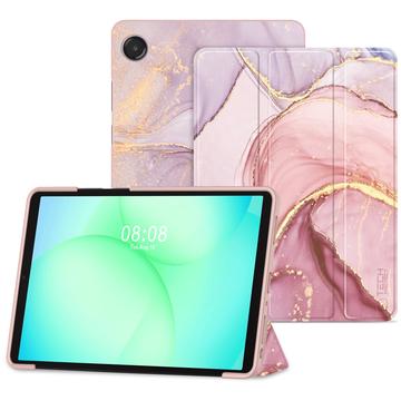 Samsung Galaxy Tab A9/A11 Tech-Protect SmartCase Tri-Fold Folio-etui - Marmor