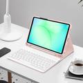 Samsung Galaxy Tab A9+/A11+ Tech-Protect SmartCase Pen Bluetooth-tastaturveske - Rosa