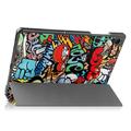 Samsung Galaxy Tab A9+ Tri-Fold Series Smart Folio-etui - Graffiti