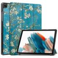 Samsung Galaxy Tab A9+ Tri-Fold Series Smart Folio-etui - Hvit Blomster