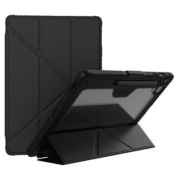 Samsung Galaxy Tab S10 FE+ Nillkin Bumper Smart Folio-etui - Svart / Gjennomsiktig