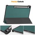 Samsung Galaxy Tab S10 FE+ Tri-Fold Series Smart Folio-etui - svartgrønn