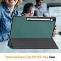 Samsung Galaxy Tab S10 FE+ Tri-Fold Series Smart Folio-etui - svartgrønn