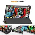 Samsung Galaxy Tab S10 FE+ Tri-Fold Series Smart Folio-etui - Graffiti