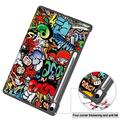 Samsung Galaxy Tab S10 FE+ Tri-Fold Series Smart Folio-etui - Graffiti