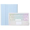 Samsung Galaxy Tab S10 Lite/S10 FE/S9 FE/S9 Bluetooth-tastaturveske - babyblå