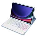 Samsung Galaxy Tab S10 Lite/S10 FE/S9 FE/S9 Bluetooth-tastaturveske - babyblå