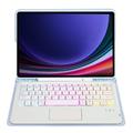 Samsung Galaxy Tab S10 Lite/S10 FE/S9 FE/S9 Bluetooth-tastaturveske - babyblå
