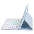 Samsung Galaxy Tab S10 Lite/S10 FE/S9 FE/S9 Bluetooth-tastaturveske - babyblå