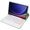 Samsung Galaxy Tab S10 Lite/S10 FE/S9 FE/S9 Bluetooth-tastaturveske - Lys grønn